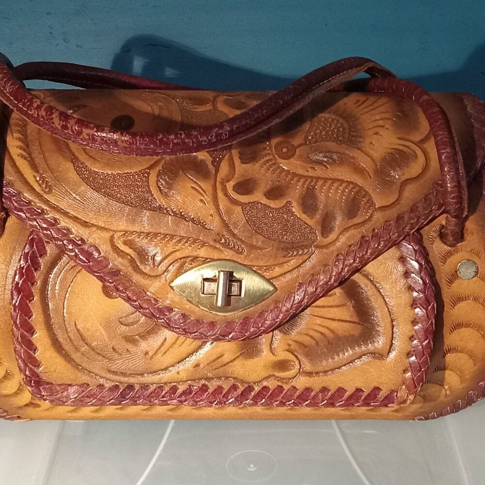 Vintage Mexican Leather Hand Bag
